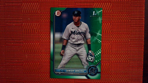 2022 Bowman Green Border #BP-111 Junior Sanchez 76/99Baseball Default Title