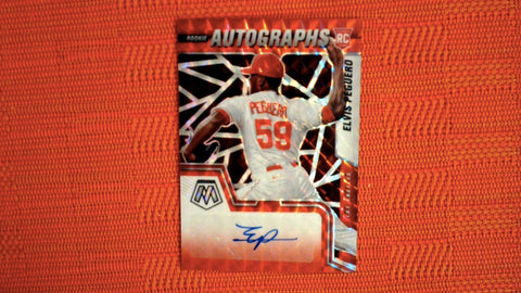 2022 Panini Mosaic Baseball Rookie Autographs #RAM-EP Elvis Peguero Choice Fusion Red Default Title