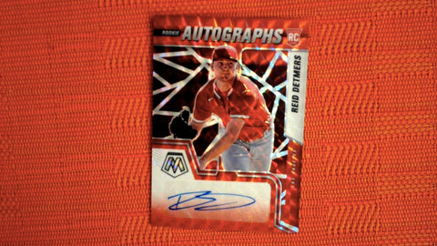 2022 Panini Mosaic Baseball Rookie Autographs #RAM-RD Reid Detmers Choice Fusion Red Default Title