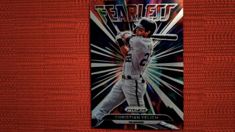 2022 Panini Prizm Baseball Fearless #FL-7 Christian Yelich Insert Default Title