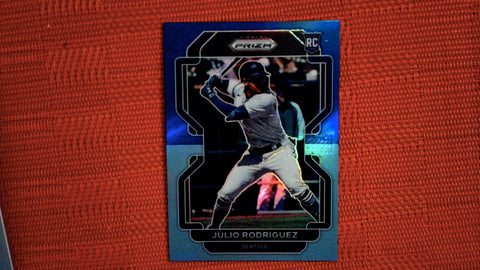 2022 Panini Prizm Baseball Navy Blue/Carolina Blue Prizm #40 Julio Rodriguez Hot Box Rookie Default Title