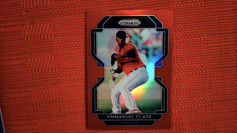 2022 Panini Prizm Baseball Red Prizm #218 Emmanuel Clase Rookie Default Title