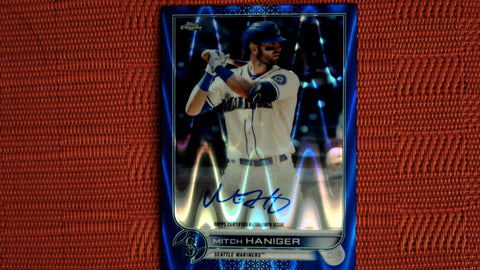 2022 Topps Chrome Baseball Blue RayWave Chrome Veteran Autograph #CVA-MH Mitch Haniger 39/150 Default Title