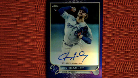 2022 Topps Chrome Baseball Purple Chrome Rookie Autograph #RA-JH Jon Heasley 42/250 Default Title
