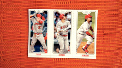 2022 Topps Opening Day Triple Play Set #TPC-1 Mike Trout/Shohei Ohtani/Anthony Rendon Default Title