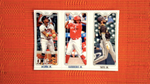 2022 Topps Opening Day Triple Play Set #TPC-10 Ronald Acuna/Vladimir Guerrero/Fernando Tatis Default Title