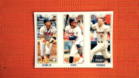 2022 Topps Opening Day Triple Play Set #TPC-2 Ronald Acuna/Ozzie Albies/Freddie Freeman Default Title