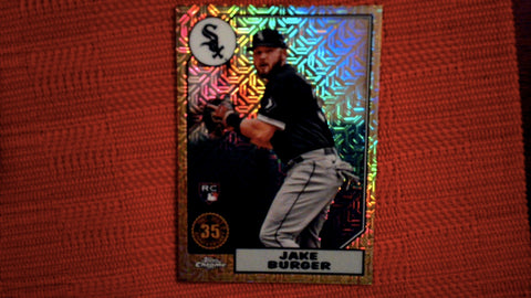 2022 Topps Series 1 1987 Topps Chrome Silver Pack #T87C-93 Jake Burger Rookie Baseball Default Title