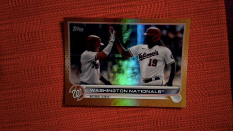 2022 Topps Series 1 Gold Foil Parallel #218 Washington Nationals Team Card Baseball Default Title