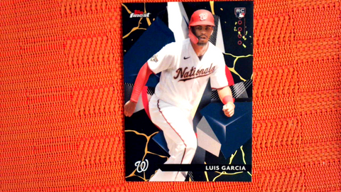 2021 Topps Finest Rookie Design Variation Kintsukuroi Black/Gold, #FRD-LG Luis Garcia- Washington Nationals