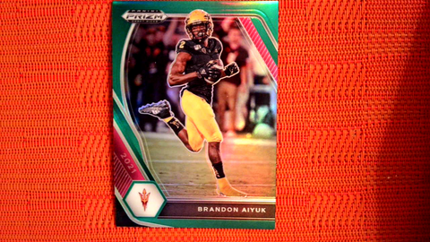 2021 Panini Prizm Draft Picks Football Green Prizm #68 Brandon Aiyuk - Arizona State Sun Devils/San Francisco 49ers