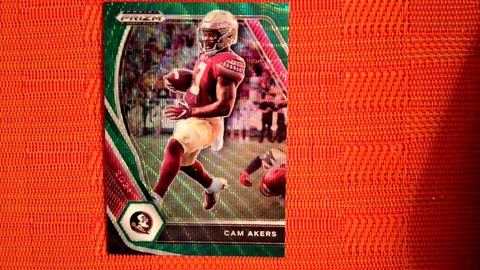 2021 Panini Prizm Draft Picks Football Green Wave Prizm  #77 Cam Akers - Florida State Seminoles/Los Angeles Rams