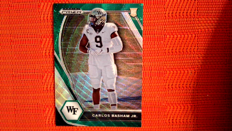 2021 Panini Prizm Draft Picks Football Green Wave Prizm  Rookie #139 Carlos "Boogie" Basham - Wake Forest Demon Deacons/Buffalo Bills