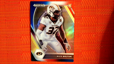 2021 Panini Prizm Draft Picks Football Red, White and Blue Prizm Rookie #148 Nick Bolton - Missouri Tigers/Kansas City Cheifs