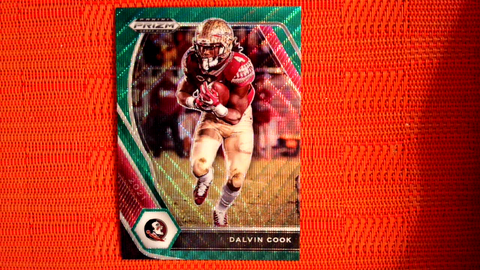 2021 Panini Prizm Draft Picks Football Green Prizm Wave #83 Dalvin Cook - Florida State Seminoles/Minnesota Vikings