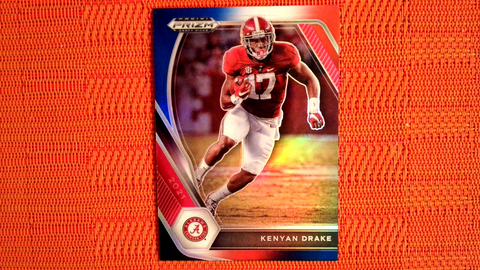 2021 Panini Prizm Draft Picks Football Red, White, and Blue Prizm #82 Kenyan Drake - Alabama Crimson Tide/Las Vegas Raiders