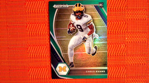 2021 Panini Prizm Draft Picks Football Green Prizm Rookie #115 Chris Evans - Michigan Wolverines/Cincinnati Bengals