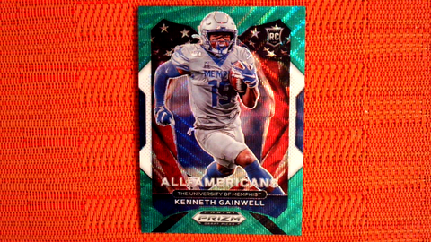 2021 Panini Prizm Draft Picks Football Green Prizm Wave All Americans Rookie #194 Kenneth Gainwell - Memphis Tigers/Philadelphia Eagles