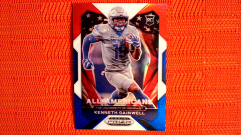 2021 Panini Prizm Draft Picks Football Red, White and Blue Prizm All Americans Rookie #194 Kenneth Gainwell - Memphis Tigers/Philadelphia Eagles