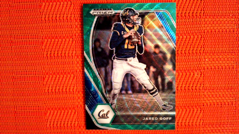 2021 Panini Prizm Draft Picks Football Green Prizm Wave #12 Jared Goff - Cal Golden Bears/Dertriot Lions