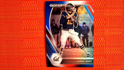 2021 Panini Prizm Draft Picks Football Red, White, and Blue Prizm #12 Jared Goff - Cal Golden Bears/Dertriot Lions