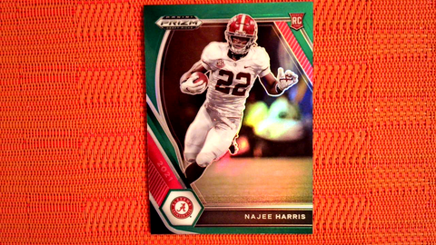 2021 Panini Prizm Draft Picks Football Green Prizm Rookie #102 Najee Harris - Alabama Crimson Tide/Pittsburgh Steelers
