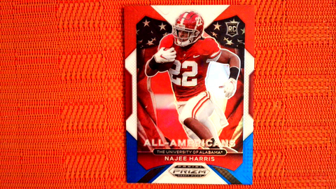 2021 Panini Prizm Draft Picks Football Red, White and Blue Prizm All Americans Rookie #193 Najee Harris - Alabama Crimson Tide/Pittsburgh Steelers