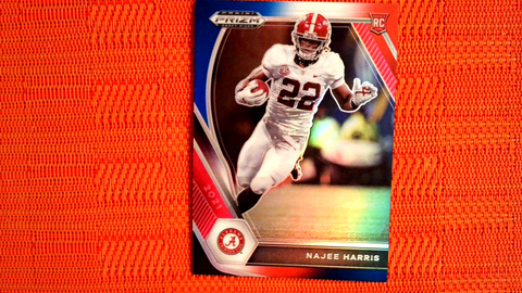 2021 Panini Prizm Draft Picks Football Red, White, and Blue Prizm Rookie #102 Najee Harris - Alabama Crimson Tide/Pittsburgh Steelers