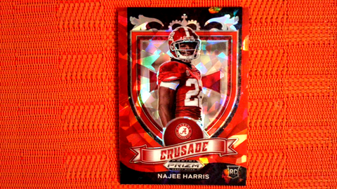 2021 Panini Prizm Draft Picks Football Red Prizm Cracked Ice Crusade Rookie #172 Najee Harris - Alabama Crimson Tide/Pittsburgh Steelers