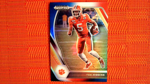 2021 Panini Prizm Draft Picks Football Red, White, and Blue Prizm #60 Tee Higgins - Clemson Tigers/Cincinnati Bengals