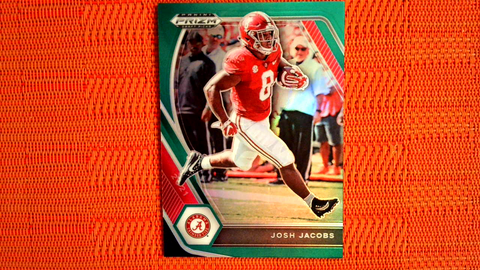 2021 Panini Prizm Draft Picks Football Green Prizm #95 Josh Jacobs - Alabama Crimson Tide/Las Vegas Raiders