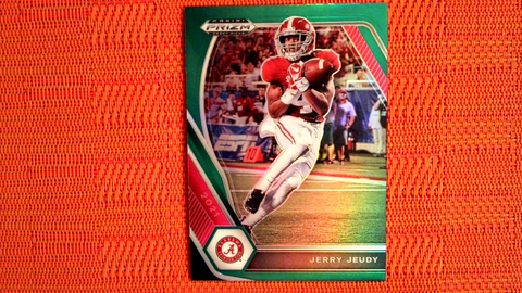 2021 Panini Prizm Draft Picks Football Green Prizm #67 Jerry Jeudy - Alabama Crimson Tide/Denver Broncos
