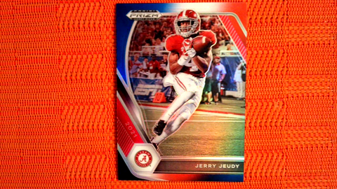 2021 Panini Prizm Draft Picks Football Red, White, and Blue Prizm #67 Jerry Jeudy - Alabama Crimson Tide/Denver Broncos
