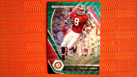 2021 Panini Prizm Draft Picks Football Green Prizm Wave #55 Julio Jones - Alabama Crimson Tide/Tennesee Titans