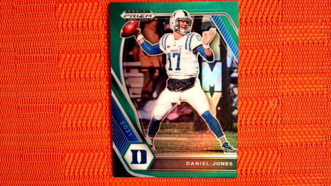 2021 Panini Prizm Draft Picks Football Green Prizm #24 Daniel Jones - Duke Blue Devils/New York Giants
