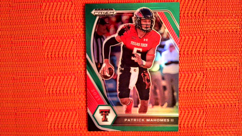 2021 Panini Prizm Draft Picks Football Green Prizm  #7 Patrick Mahomes II - Texas Tech Red Raiders/Kansas City Cheifs