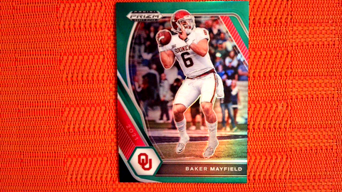 2021 Panini Prizm Draft Picks Football Green Prizm #25 Baker Mayfield - Oklahoma Sooners/Cleveland Browns