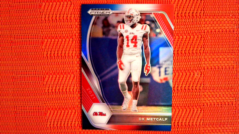 2021 Panini Prizm Draft Picks Football Red, White, and Blue Prizm #57 DK Metcalf - Ole Miss Rebels/Seattle Seahawks