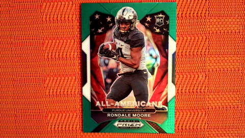 2021 Panini Prizm Draft Picks Football Green Prizm All Americans Rookie #187 Rondale Moore - Purdue Boilermakers/Arizona Cardinals
