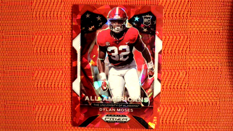 2021 Panini Prizm Draft Picks Football Red Prizm Cracked Ice All-Americans Rookie #190 Dylan Moses - Alabama Crimson Tide/Jacksonville Jaguars