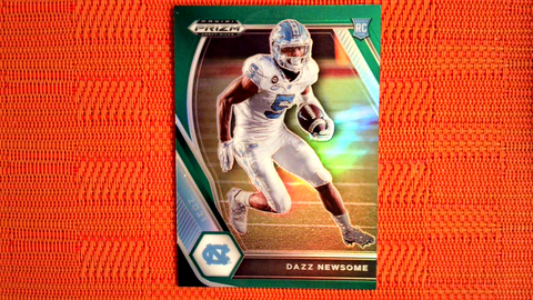 2021 Panini Prizm Draft Picks Football Green Prizm Rookie #151 Dazz Newsome - North Carolina Tar Heels/Chicago Bears