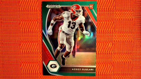 2021 Panini Prizm Draft Picks Football Green Prizm Rookie #110 Azeez Ojulari - Georgia Bulldogs/New York Giants