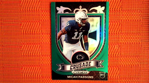 2021 Panini Prizm Draft Picks Football Green Prizm Crusade Rookie #175 Micah Parsons - Penn State Nittany Lions/Dallas Cowboys