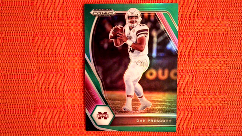 2021 Panini Prizm Draft Picks Football Green Prizm #9 Dak Prescott - Mississippi State Bulldogs/Dallas Cowboys
