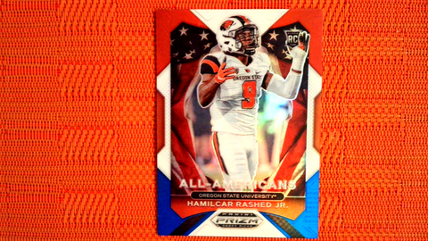 2021 Panini Prizm Draft Picks Football Red, White and Blue Prizm All Americans Rookie #189 Hamilcar Rashed Jr. - Oregon State Beavers/New York Jets