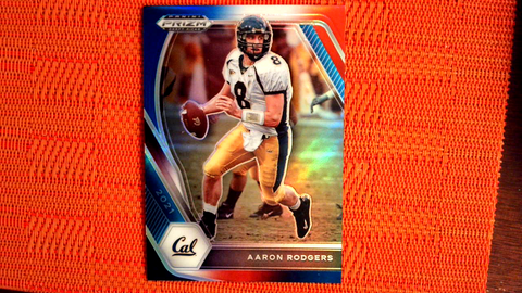 2021 Panini Prizm Draft Picks Football Red, White, and Blue Prizm #15 Aaron Rodgers - Cal Golden Bears/Green Bay Packers