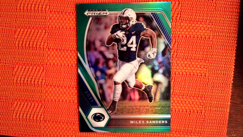 2021 Panini Prizm Draft Picks Football Green Prizm #92 Miles Sanders - Penn State Nittany Lions/Philadelphia Eagles