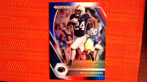 2021 Panini Prizm Draft Picks Football Red, White, and Blue Prizm #92 Miles Sanders - Penn State Nittany Lions/Philadelphia Eagles