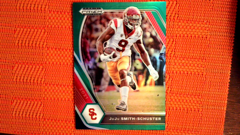 2021 Panini Prizm Draft Picks Football Green Prizm #53 JuJu Smith-Schuster - USC Trojans/Pittsburgh Steelers