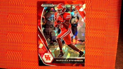 2021 Panini Prizm Draft Picks Football Red Prizm Cracked Ice Rookie #122 Marquez Stevenson - Houston Cougars/Buffalo Bills